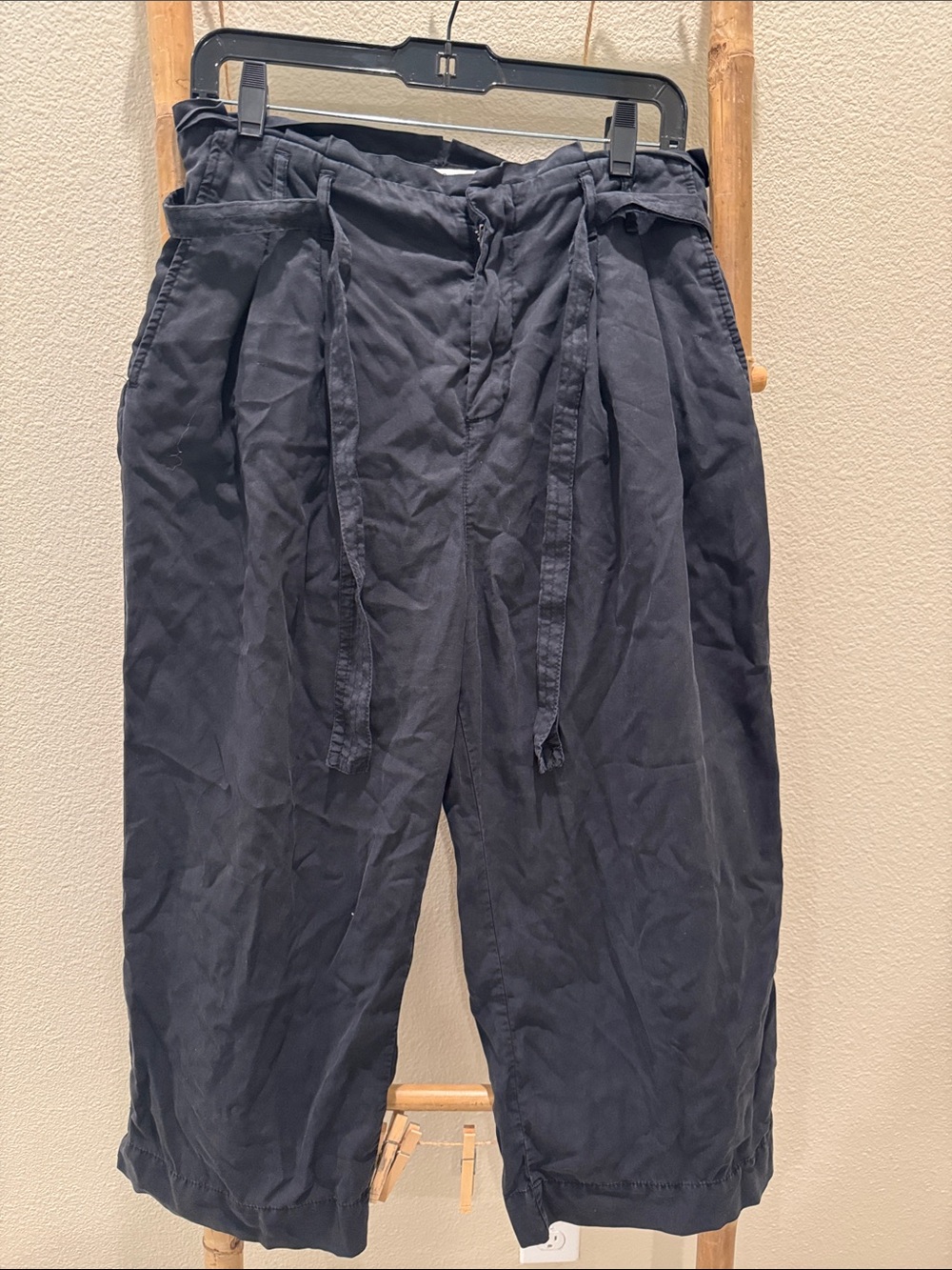 Zara Dark Navy Drawstring Chinos